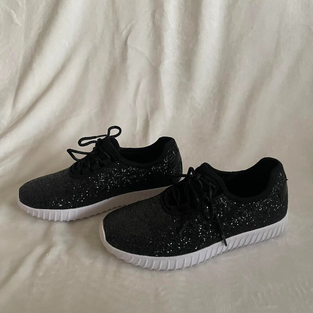 Black sparkle shoes